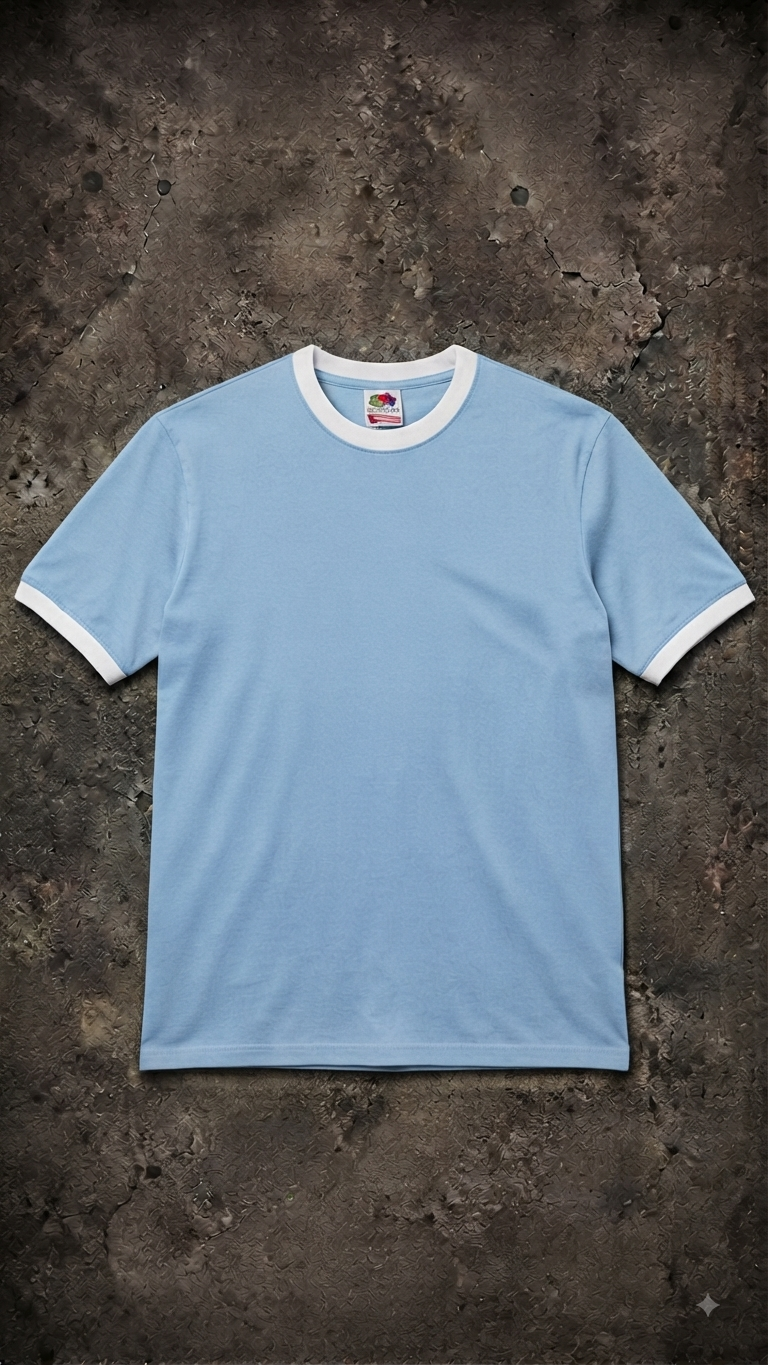 Baby Blue Ringger Tee