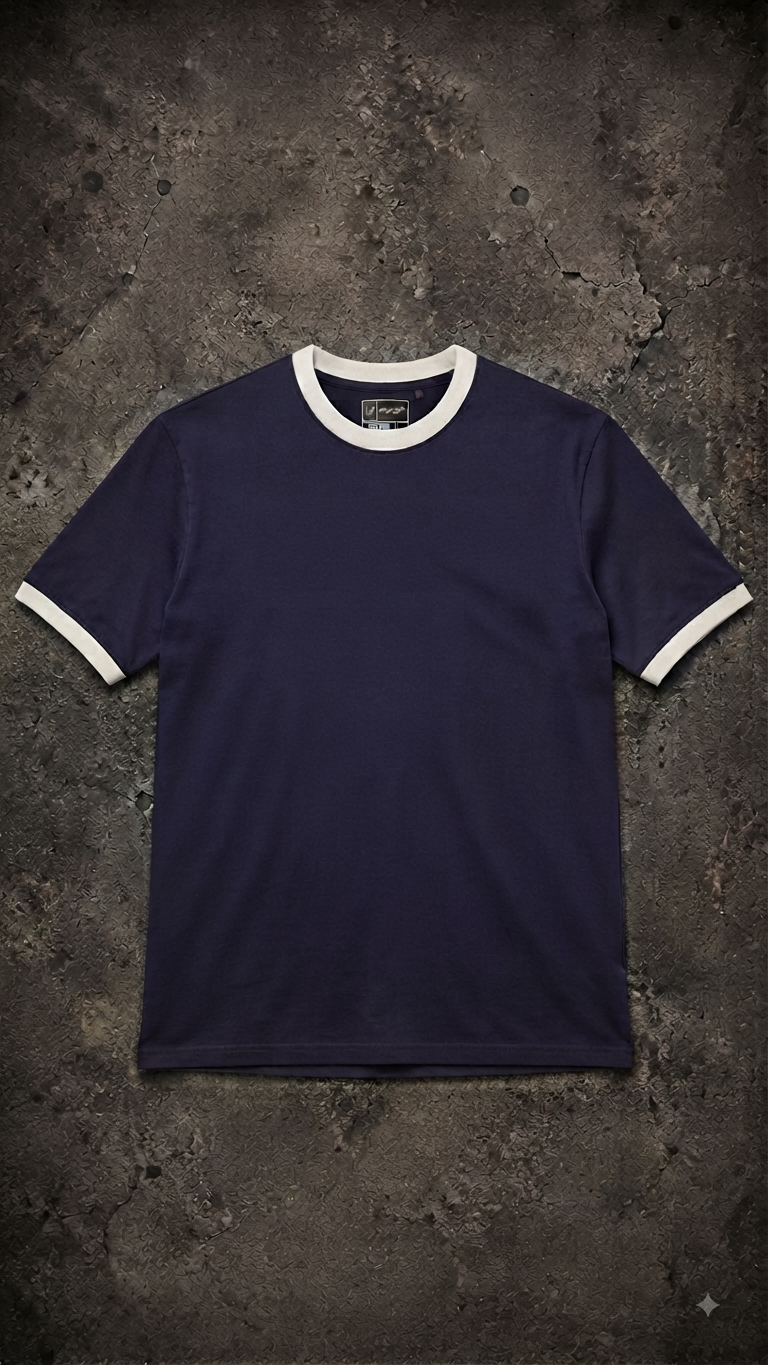 Navy Ringger Tee