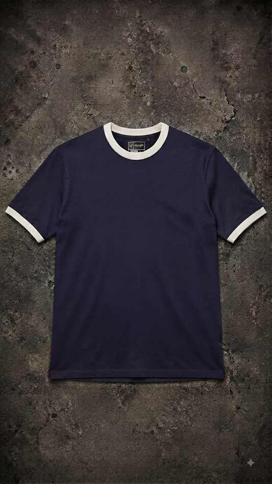 Navy Ringger Tee