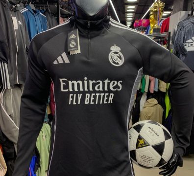 تراك ريال مدريد الاسود شعار تطريز